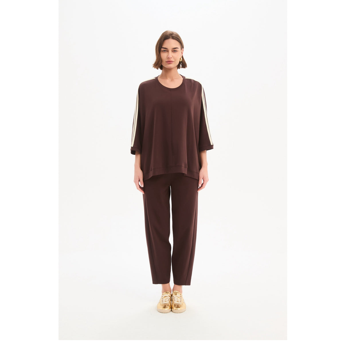 Tirelli Oversized 3/4 Stripe Sleeve Tee