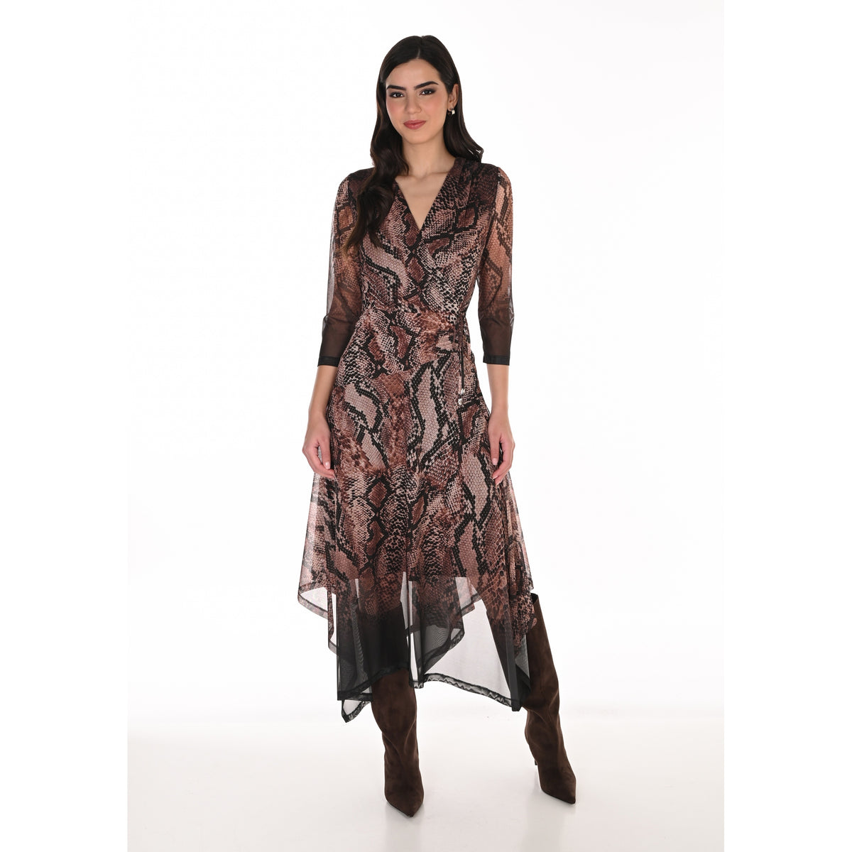 Frank Lyman Snake Mesh Dress