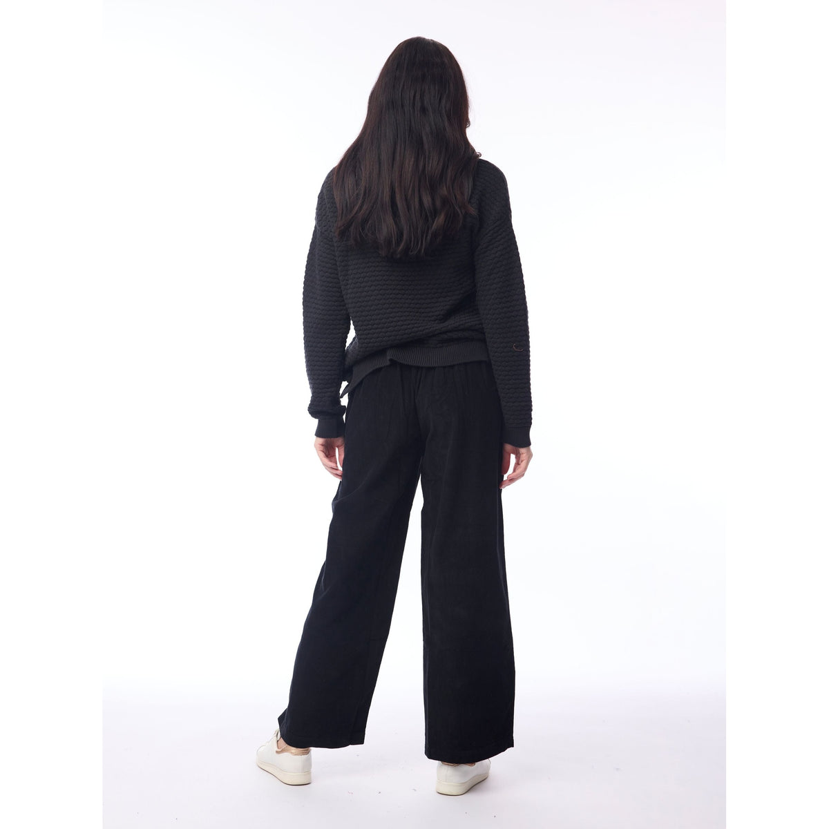 Orientique Cord Solid Pant Wide Leg