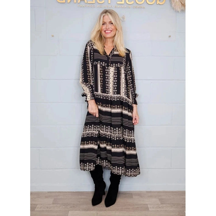 Goose Island Geometric Print Dress