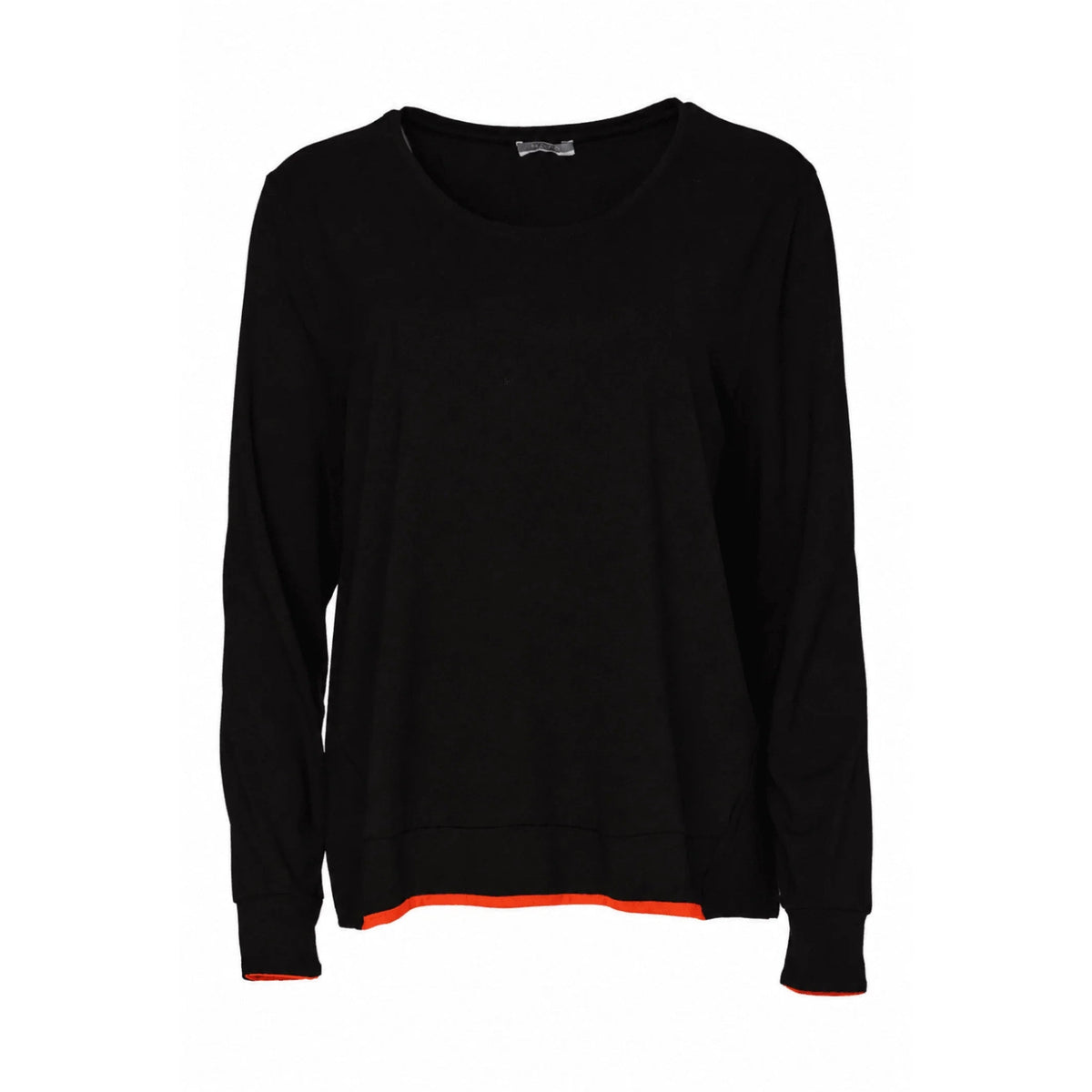 Naya Placement Print Top Black/Tigerlily