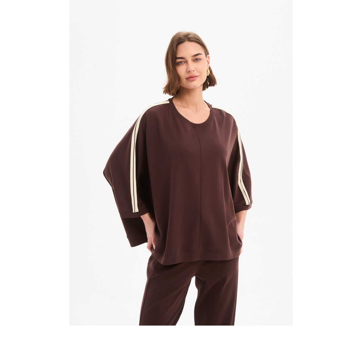 Tirelli Oversized 3/4 Stripe Sleeve Tee