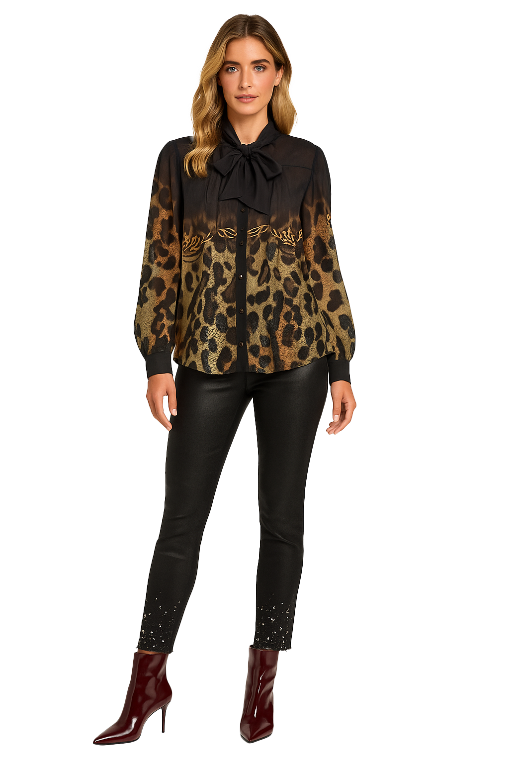 Orly Animal and Chain print Blouse