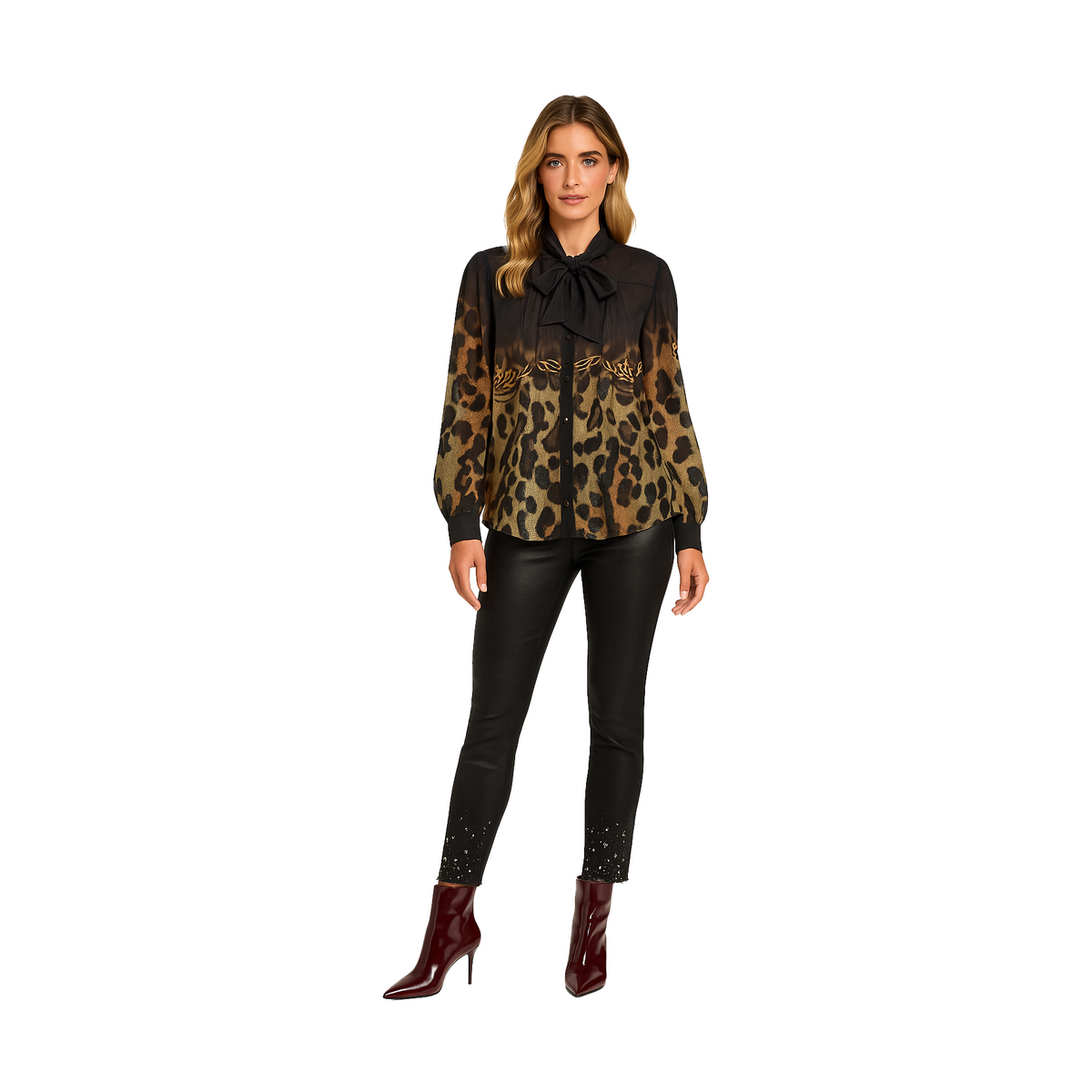 Orly Animal and Chain print Blouse