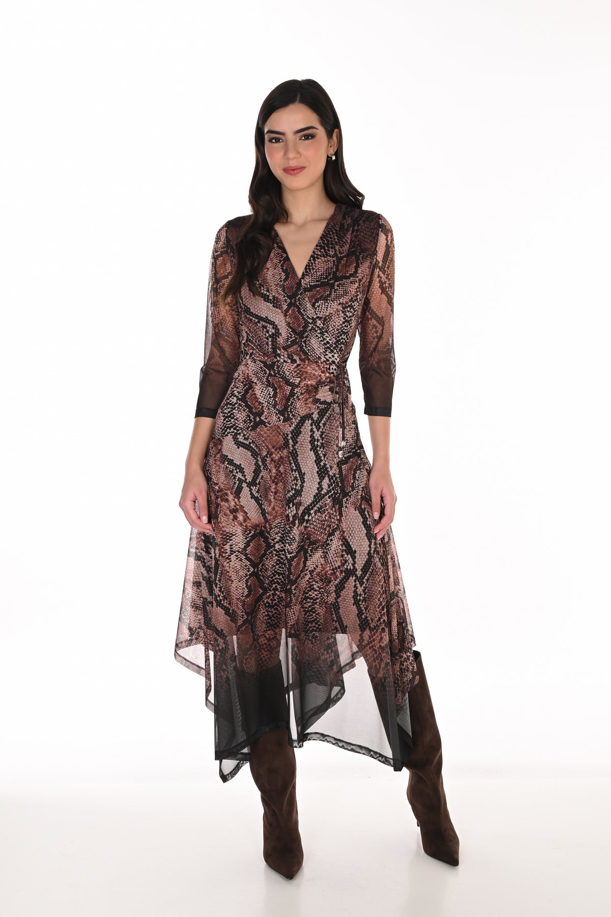 Frank Lyman Snake Mesh Dress