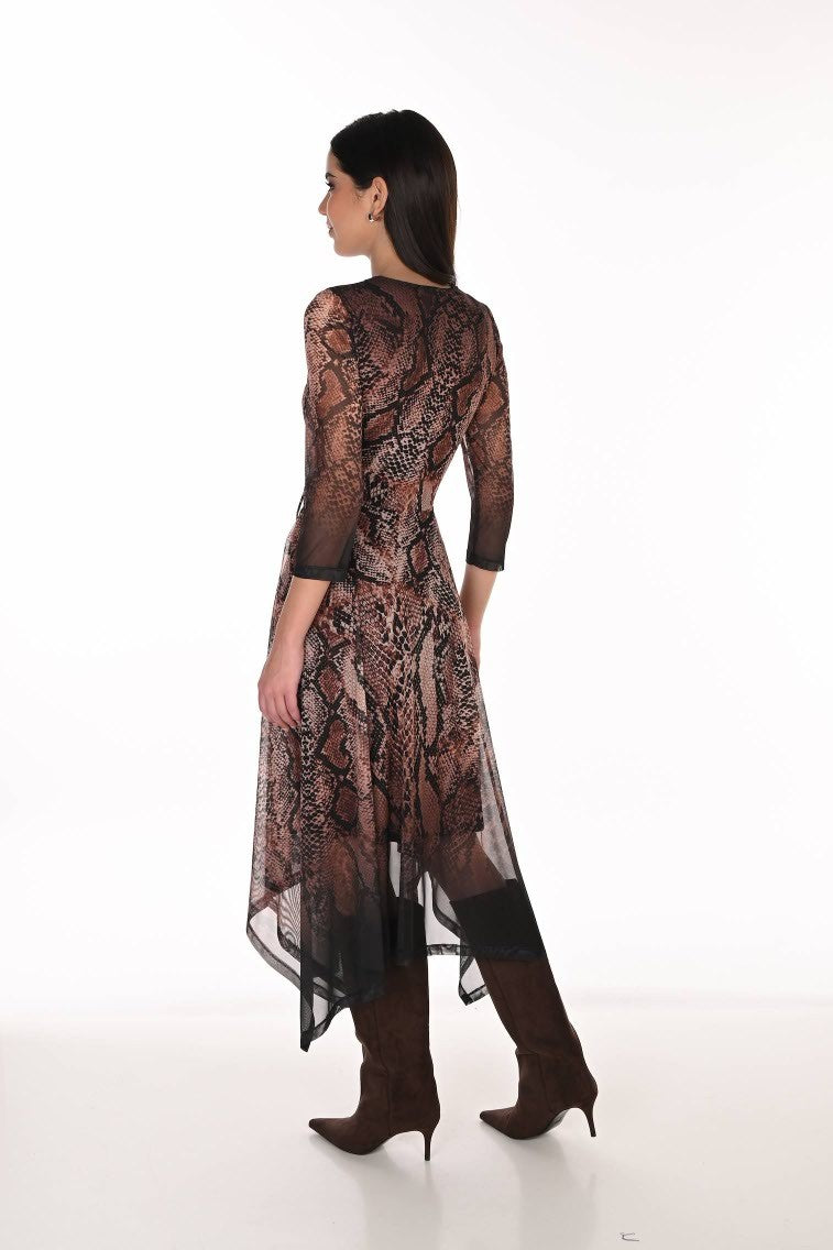 Frank Lyman Snake Mesh Dress