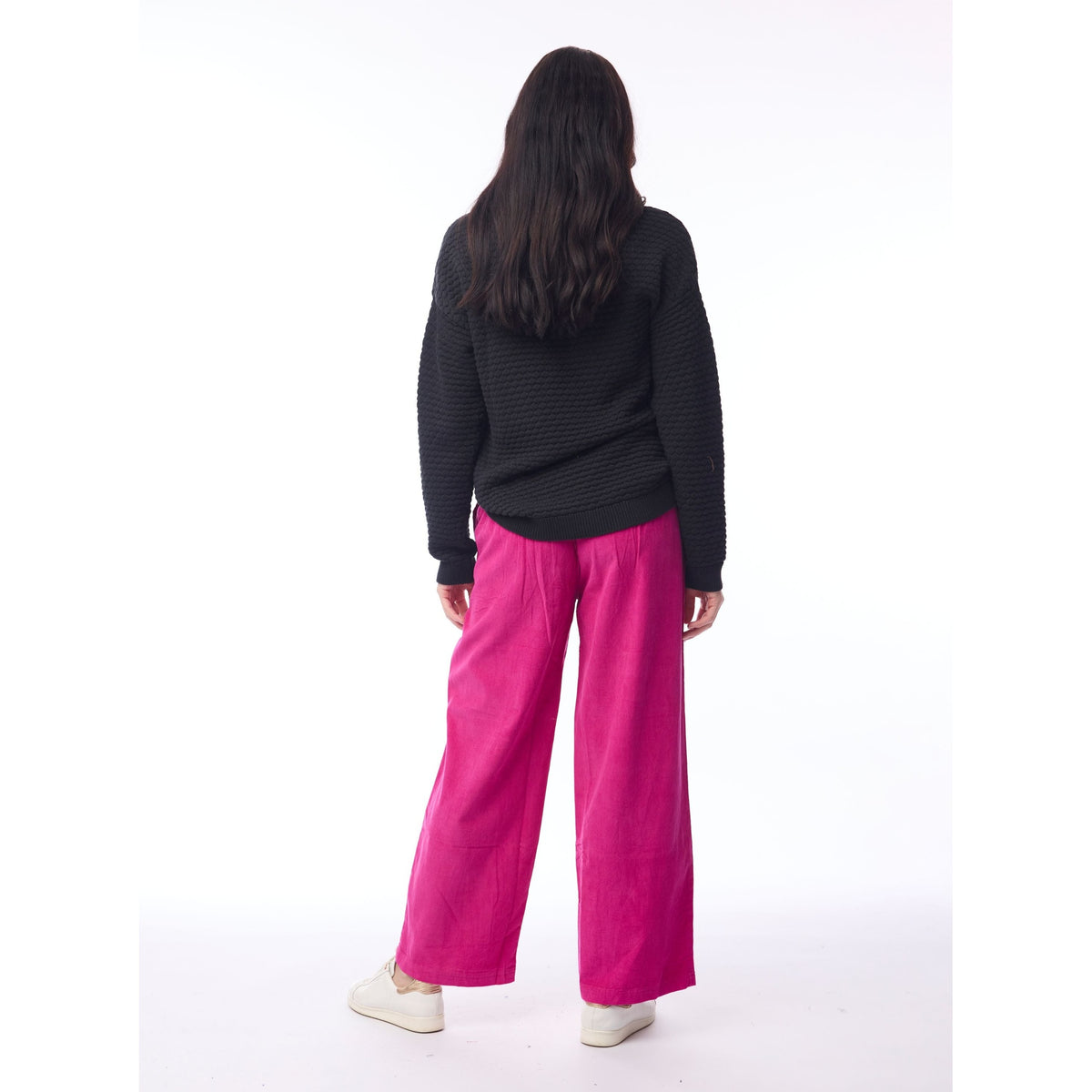 Orientique Cord Solid Pant Wide Leg