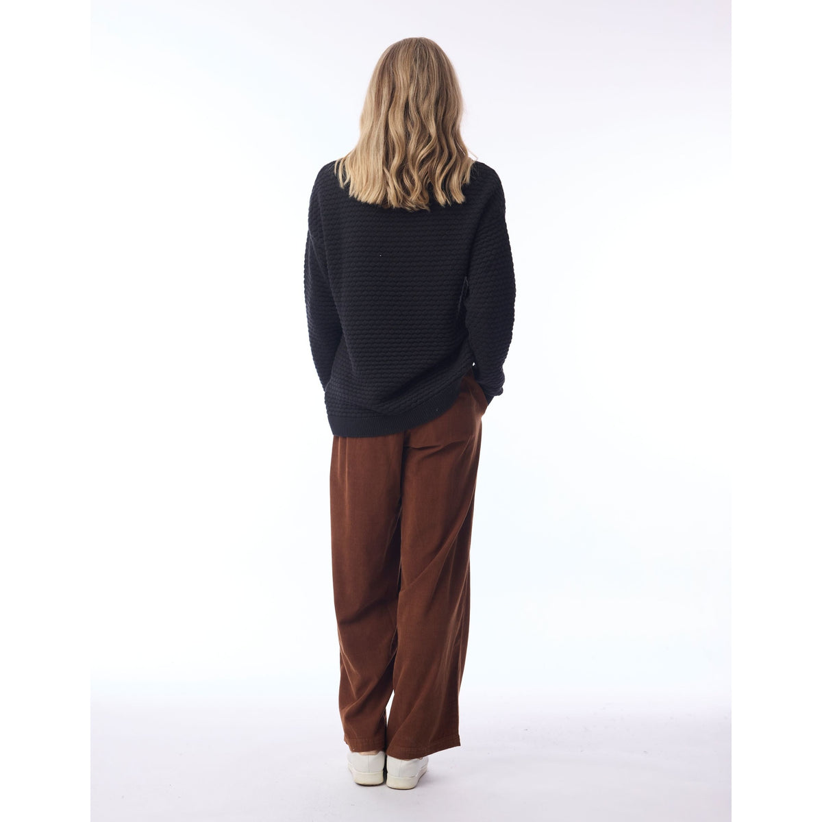 Orientique Cord Solid Pant Wide Leg