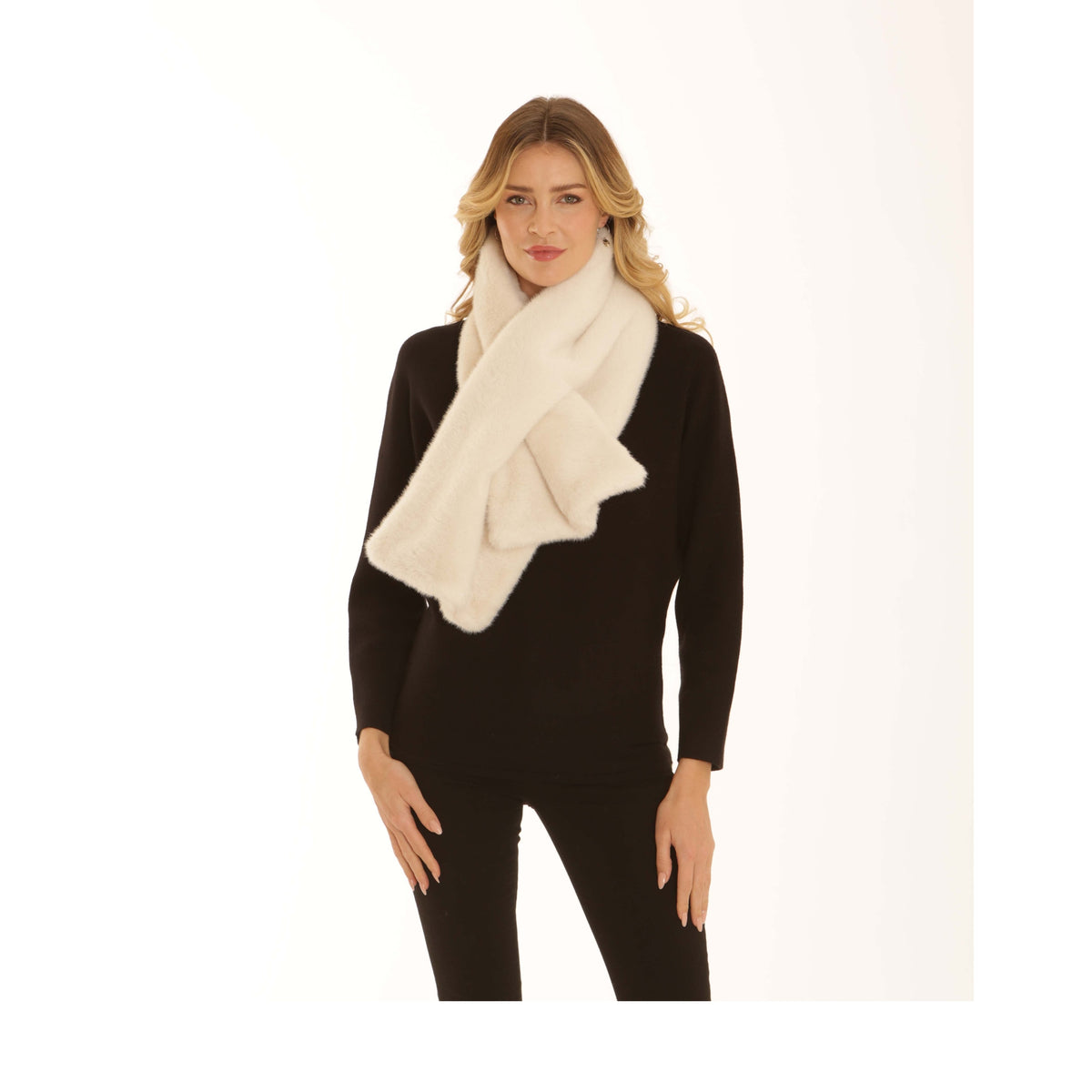 Pomodoro Solid Fur Scarf