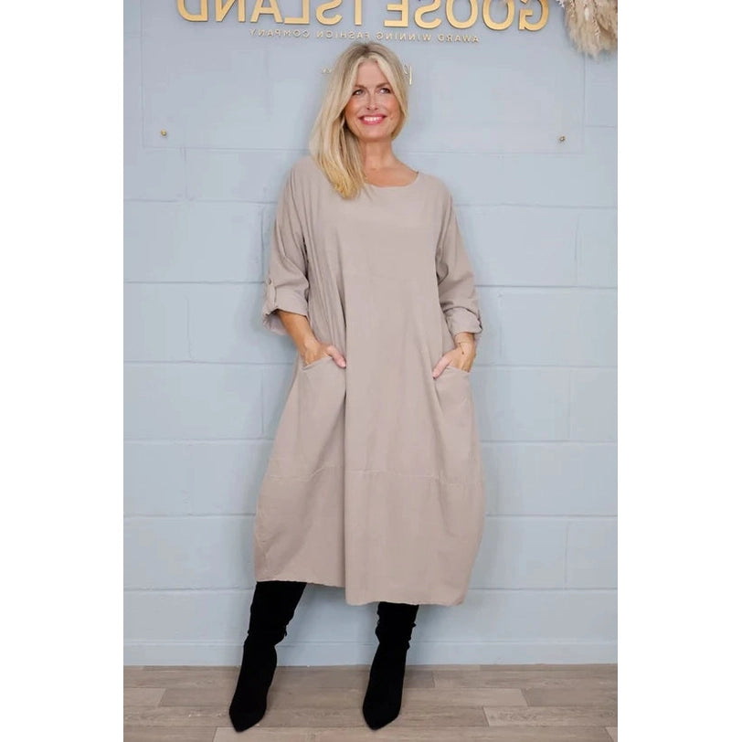 Goose Island Fine Cord Long Sleeved Dress