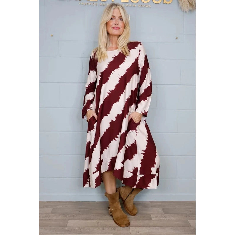 Goose Island Brush Stroke Print Dress