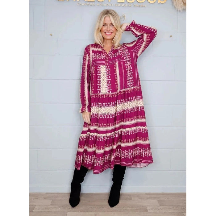 Goose Island Geometric Print Dress