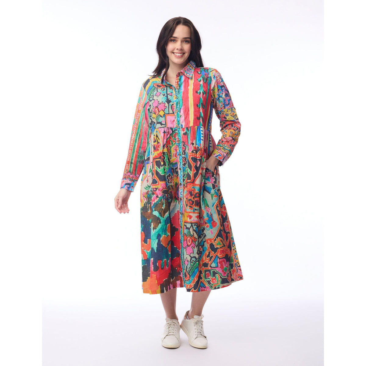 Orientique Digital Dress Button thru