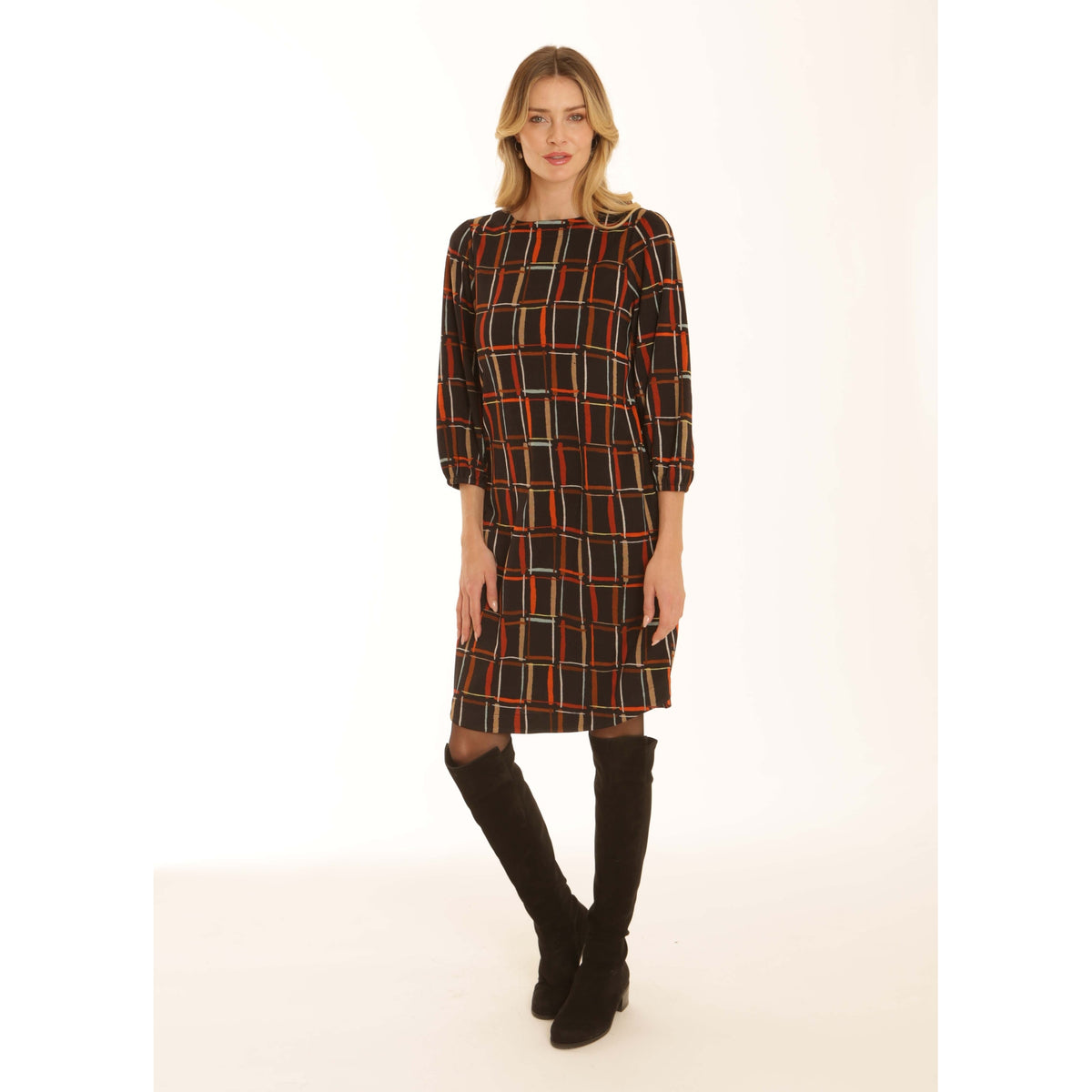 Pomodoro Column Ponte Dress
