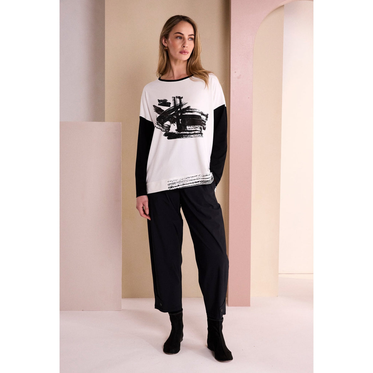 Naya Drawstring Trouser With Tab At Hem