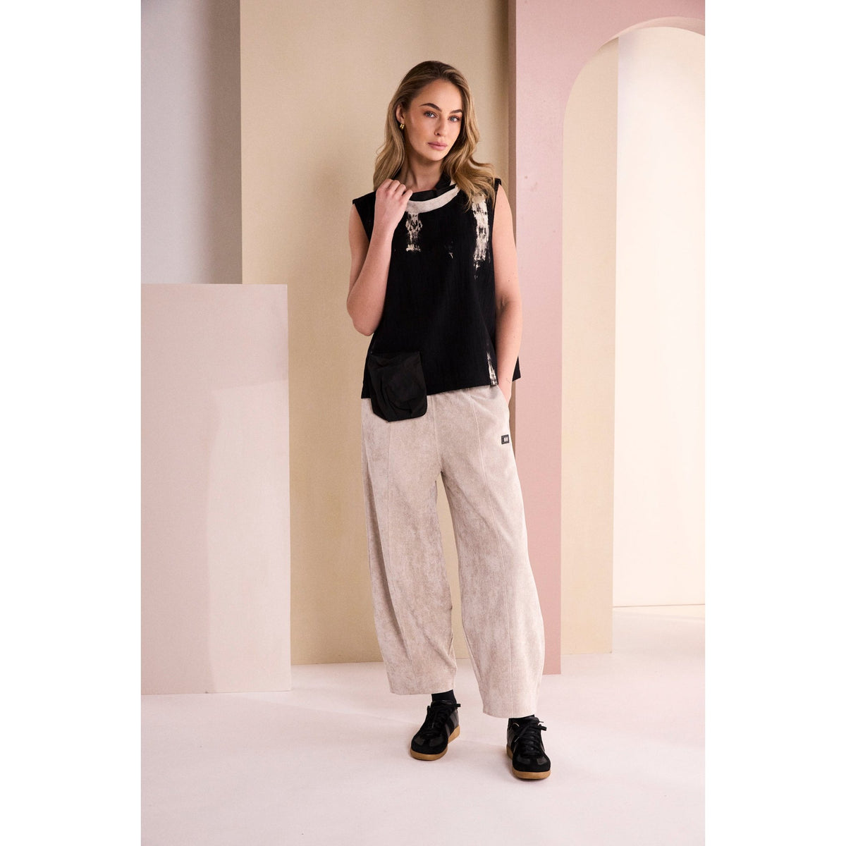 Naya Baloon Shaped Cord Pull Up Trouser