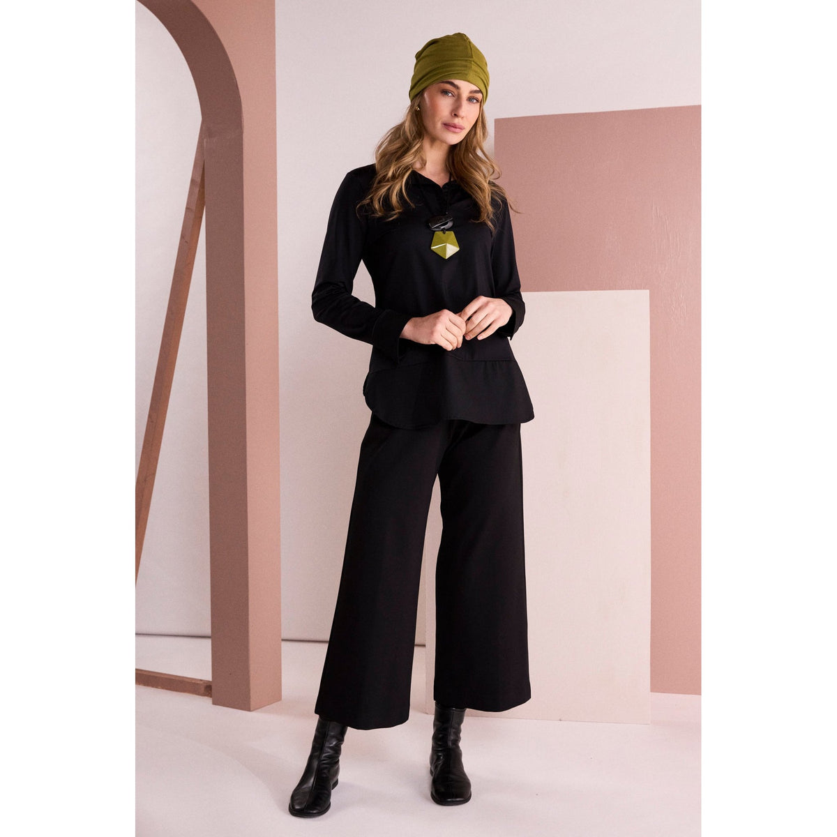 Naya Soft Wide Leg Trouser With Side Pocket