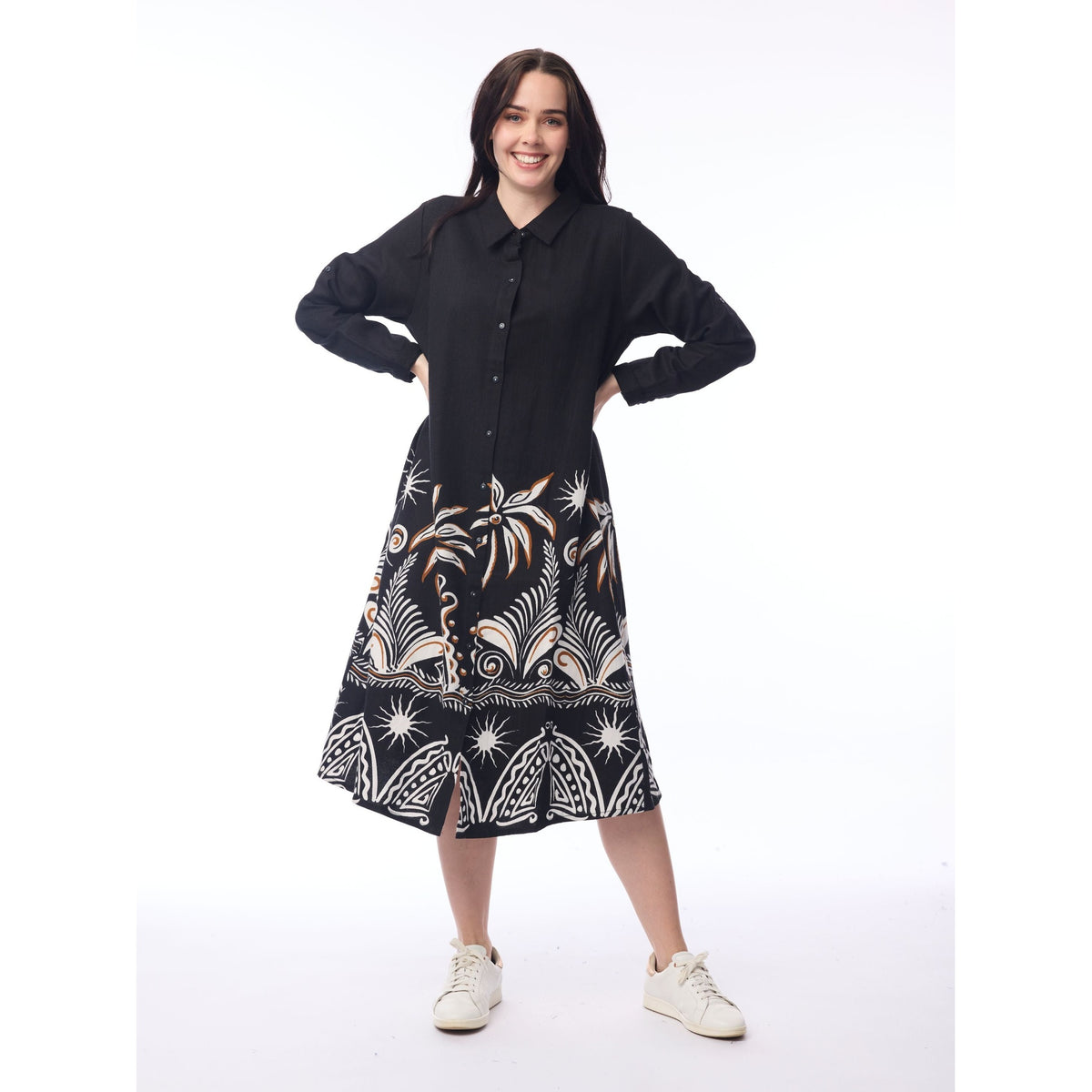 Orientique Indus Dress Midi Collar